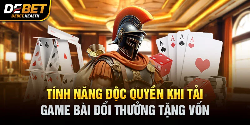 Hình ảnh tính năng game bài đổi thưởng tại DEBET với nhân vật nữ và chip casino